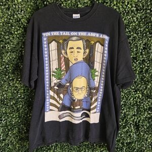 Mens XL Gildan George W Bush Pin The Tail Tshirt